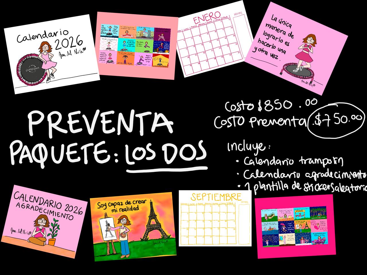 Paquete Calendarios 2026